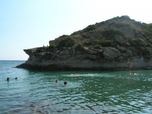 Le coin baignade (1m50 de profondeur maxi, sable fin, eau emeraude...)